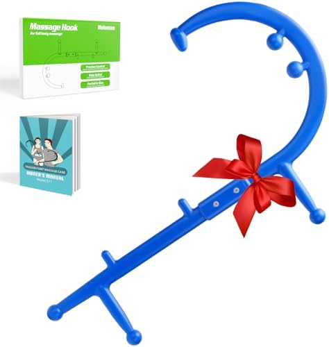 Trigger Point Massage Cane, Deep Tissue Full Body Back Neck Shoulder Self Massage Tool for Muscle Knots, Ergonomic Therapy Cane for Hard-to-Reach Areas, Lightweight Portable, FSA-HSA-Eligible, Blue by Melonsun