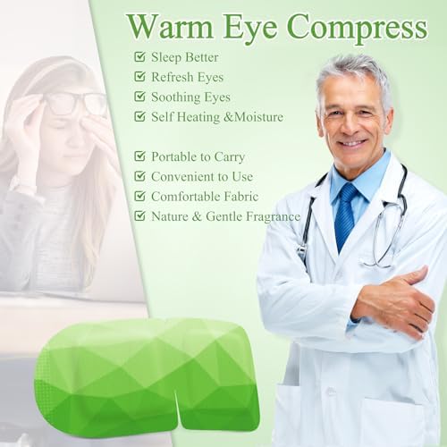 16Packs Steam Eye Mask Heated Eye Masks For Dry Eyes, Green Tea - Image 3