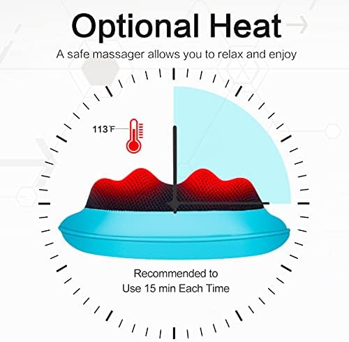 Mo Cuishle Shiatsu Back Massager with Heat – 3D Kneading Neck and Shoulder Massager for Back Pain Relief – Electric Massage Pillow for Home, Office & Car – Mother’s Day Gifts for Mom, Women, Men, Dad - Image 5