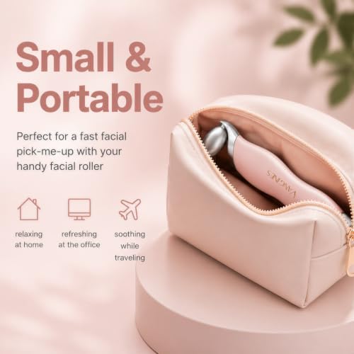 Ice Roller for Face & Eyes, Cooling Facial Roller with Blackhead Remover & 2 Silicone Brushes, Stainless Steel Face Roller for Puffiness, Pores & Deep Cleansing (Pink) - Image 7