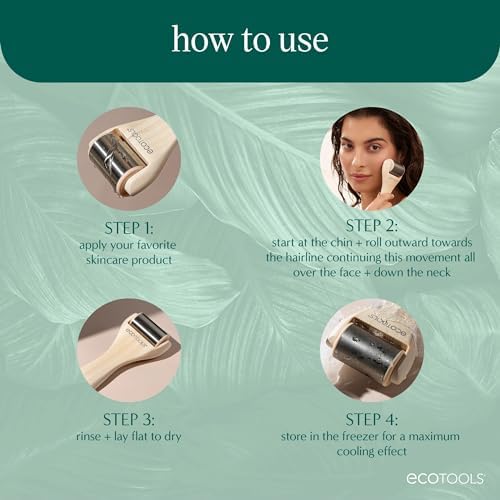 EcoTools Ice Roller, Stainless Steel Cooling Facial Roller & Neck Sculpting Tool, Depuff, Vegan & Cruelty-Free Self-Care Gift for Beginners & Experts, 1 Count (Pack of 8) - Image 5