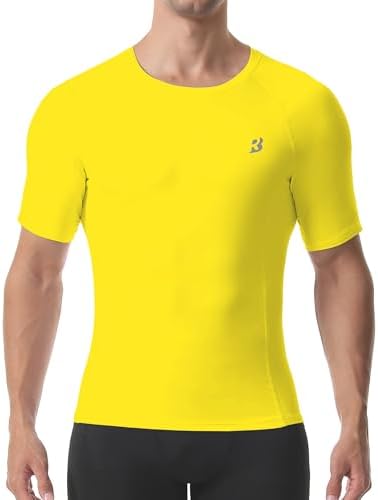 Roadbox Compression Shirt Men Short Sleeve, Cool Dry Base Layer Athletic Undershirts, Workout T-Shirt for Sports Gym Running - Image 2