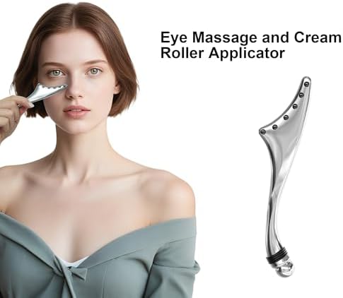 Professional Stainless Steel Gua Sha & Face Roller Set - 2 in 1 Dual-Sided Cooling Facial Massage Tools for Face Lifting, Puffiness Relief & Skincare - Spa Quality Beauty Accessories - Image 5