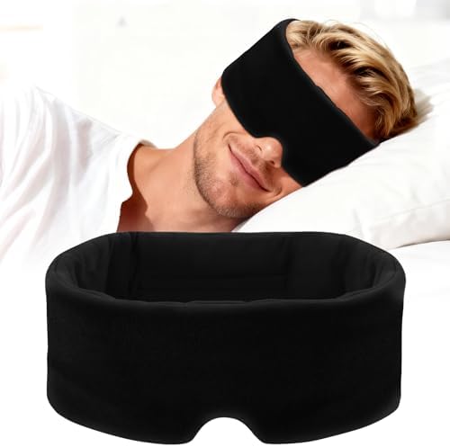 Cotton Sleep Eye Mask for Men and Women, 100% Blocking Light Sleeping Mask by LiveNaturalwithWM