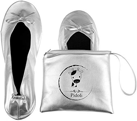 Ballet Flats Shoes -Women's Foldable Portable Travel Roll Up Shoes with Pouch by pidoli