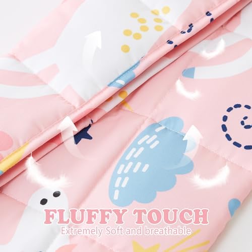 Pink Unicorn Weighted Blanket 3lbs Small Weighted Lap Pad Gifts, 20"x30" - Image 7