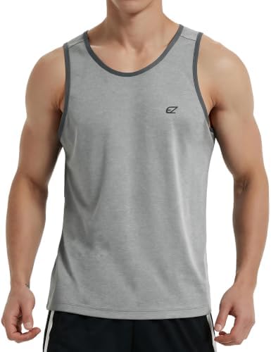EZRUN Men's Quick Dry Workout Tank Top UPF 50+ Sweat-Wicking Gym Shirt by EZRUNSPORT