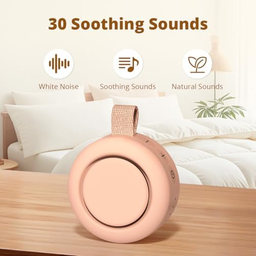 Pink Noise Sound Machine Battery Mini White Noise Machine 30 Soothing Sounds 4 Timers Memory Function for Baby Kids Adults Brown NoiseSleep Machine for Home Travel Office Therapy - Image 3