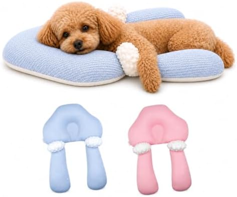 Dog Calming Pillow, Chin Rest Cushion for Senior Dogs, (Blue) by Limande