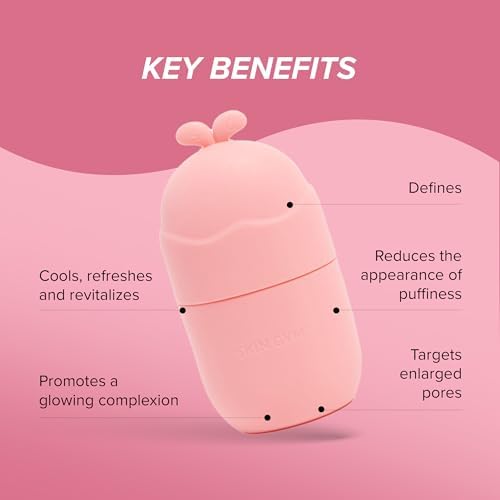 SKIN GYM Ice Roller for Face – Facial Ice Roller for Depuffing & Cooling Skin, Cold Face Roller to Minimize Pores & Soothe Skin, Reusable Cryo Ice Roller for Glowing Complexion - Image 3