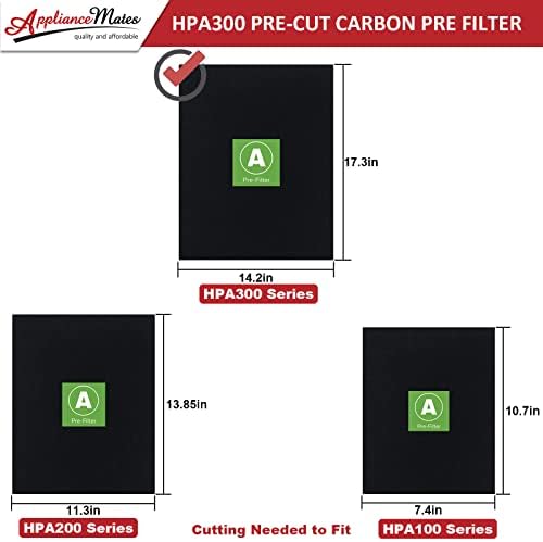 HPA300 Replacement Filters for Honeywell Air Purifiers HPA300 Series, HPA300, HPA304, HPA3300, HPA5300, HPA5350, HPA8350, Part HRF-R3, 3 R Filters and 6 Pre-cut A Carbon Pre-filter by APPLIANCEMATES - Image 6