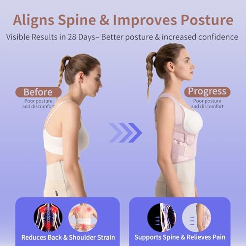 NLNYCT Posture Corrector for Women – 2-in-1 Back Brace with Shoulder Support, Adjustable Full Back Straightener for Upper & Lower Back Pain Relief, Hunchback, Scoliosis & Spine Alignment (X-Large) - Image 4