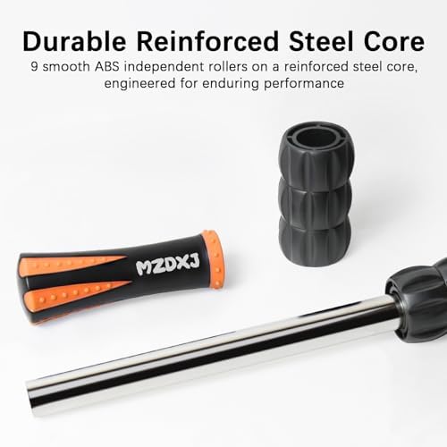 Muscle Roller Massage Roller Stick- Deep Tissue Fascia Blaster for Myofascial Pain Relief, Lymphatic Drainage & Body Sculpting, Handheld Physical Therapy & Recovery Tool ​(Orange Black) - Image 4