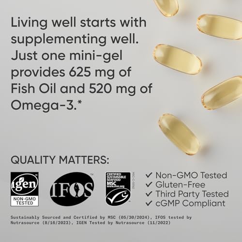 Sports Research® Omega-3 Fish Oil Minis from Wild Alaska Pollock, 120 Count - Image 4