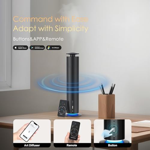 Somniare Waterless Essential Oil Diffuser, 1500 Sq. Ft 3 Level(Black) - Image 4