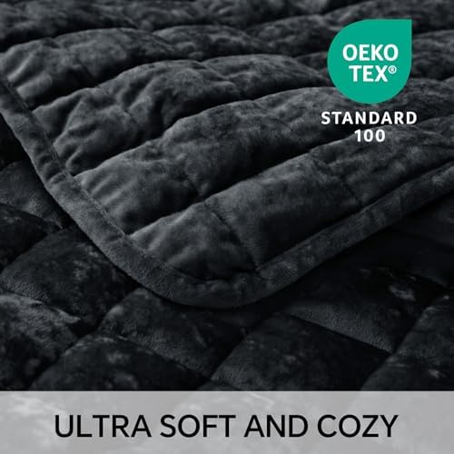 BEDELITE Velvet Quilt Set King Size, Luxury Velvet Comforter Bedding - Image 3