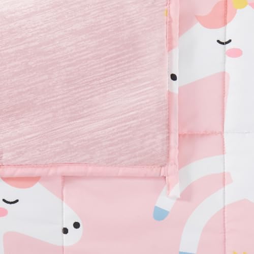 Weighted Blanket - 5 lbs Cooling Pink Unicorn Heavy Blanket - Small Size Breathable Lap Blanket for Hot Sleepers(36"x48", 5 lbs) - Image 5