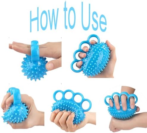 Hand Grip Strengthener Finger Exerciser Training Ball for Patient Recovery Elderly Stroke Arthritis Physical Therapy Anxiety Stress Relief Pressure Squeeze for Yoga Athletes Musicians Muscles Massage - Image 4