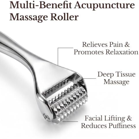 Allstarry Acupuncture Massage Roller, Stainless Steel Acupressure Massager - Image 2