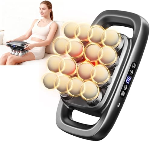 KOOTLEE 16 Heads Deep Tissue Massage Gun, Percussion Muscle Massager for Back, Neck, Shoulders, Legs & Feet, Body Massager for Pain Relief & Muscle Relaxation, 3 Modes & 30 Intensity Levels by KOOTLEE