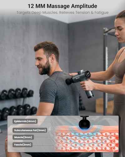 Massage Gun, Deep Tissue Percussion Massager 30 Speeds for Pain Relief - Image 6