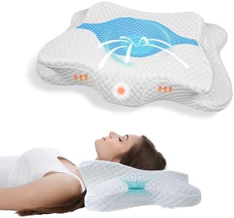 CHxxy Memory Foam Pillows, Cervical Pillow for Neck & Shoulder Pain Relief by CHxxy