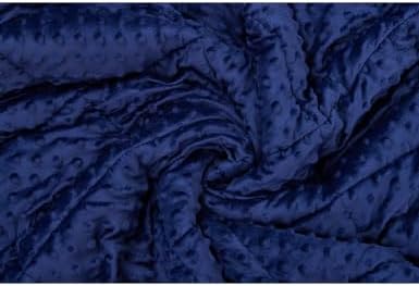 TONGDADA Minky Weighted Blanket | 40''x60'',7lbs | Cozy and Soft Minky Weighted Throw Blanket | Luxury Velvet with Premium Glass Beads | Navy Minky - Image 5