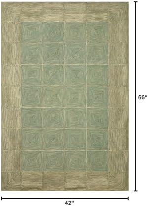 Loloi Chris Loves Julia Francis Green/Natural 3'-6" x 5'-6" Accent Rug - Image 2