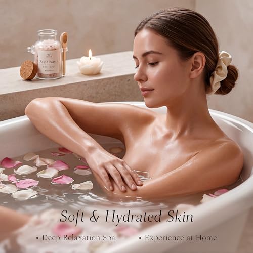 Rose Spa Gift Set for Women - Bath Spa Gifts with Candle, Bath Salt, Bath Bomb, Self Care Kit – Womens Birthday Gifts, Birthday Gift for Mom, Get Well Soon Gifts for Women, Mothers Birthday Gift - Image 6