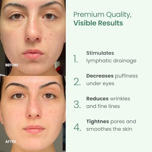 PLANTIFIQUE Jade Gua Sha Facial Tool & Face Roller Set - Giftable Box - Image 2
