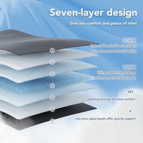Topcee Weighted Blanket for Adults (15 lbs, 60" x 80") Queen Size Soft Cooling Heavy Blanket Sleeping, Apply to 130-160 lbs Body, Thick Breathable Blanket with Glass Bead, Easy Care - Image 6