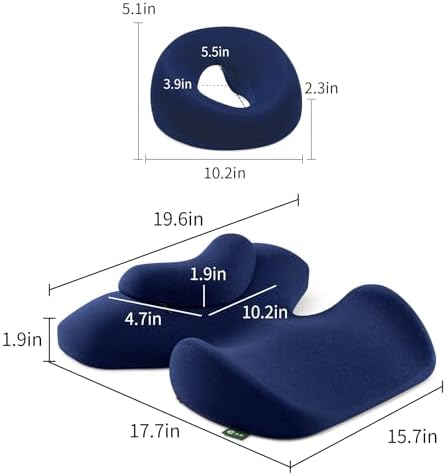 Prone Massage Pillow, a Chest and face Support Sleep Pillow, is Suitable for Massage, SPA and Sleep. It Comes with a Removable and Washable Cover, a Non-Slip Bottom (Navy Blue) - Image 2
