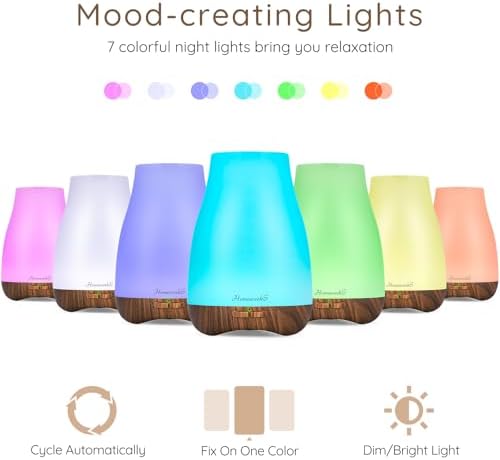 Homeweeks Essential Oil Diffuser for Room 100 ML 1 Pack - Image 4