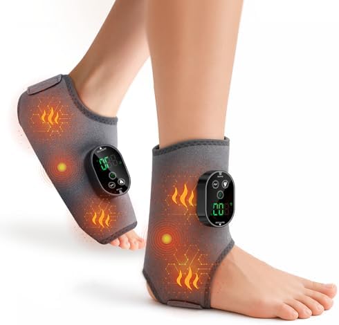AWIL 3-in-1 Wireless Ankle and Foot Massager Heating Vibration Support Wrap for Daily Ankle Care by AWIL