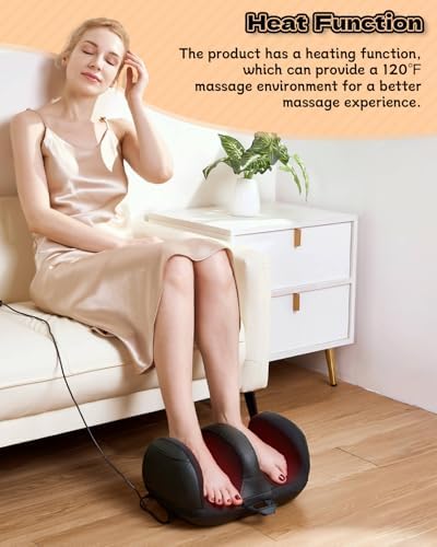 LINGTENG Cordless Foot Massager with 120°F Heat, Rechargeable Shiatsu Foot and Calf Kneading Machine with 3 Intensities and Remote for Home Office, Gifts for Women, Men, Dad, Mom - Image 5