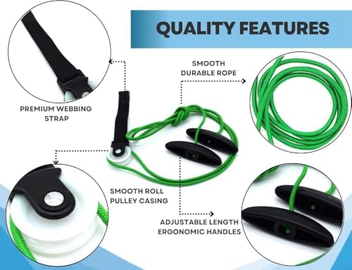 AARAM Pulley with Rope and Door Strap, Easy to Use Exercise Equipment for Frozen Shoulder and Hand/Arm Exercise Material Nylon Plastic, Smooth Action Pulley - Image 3