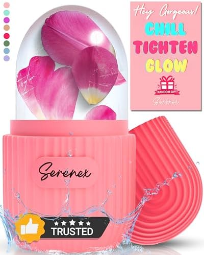 Ice Cube Roller for Face, Eyes & Neck – Silicone Ice Face Roller for Puffiness, Redness, Migraines & Eye Bags – Skin Tightening, Rejuvenation & Cryotherapy Massage Tool for Beauty & Skincare by Unknown