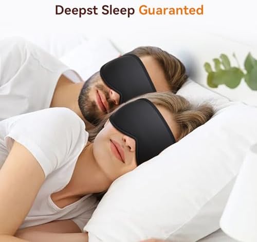 Sleep Mask, EVA BELLE Sleep Masks for Men Women, Zero Eye Pressure 3D Sleeping Mask, 100% Light Blocking Eye Covers with Adjustable Strap for Sleeping Travel Home Nap Rest Memory Foam - Image 5