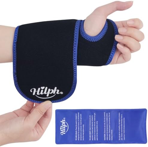 Hilph Wrist Ice Pack Wrap, Carpal Tunnel Relief Wrist Brace with Gel Pack by Hilph
