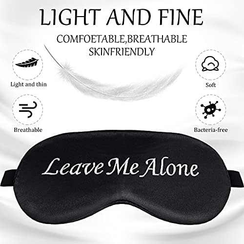 Geyoga 8 Pack Silk Funny Sleep Masks for Women Sleep, Dark Colors - Image 2