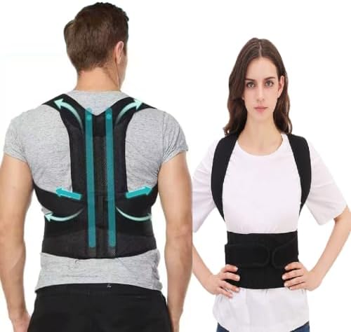 Posture Corrector for Women and Men, Upgraded Full Back Brace Support, Adjustable Shoulder Straightener for Improving Back Posture L(35"-40") by WELEQUT