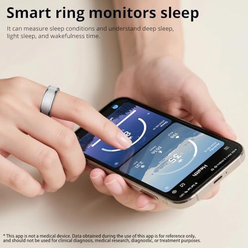 COLMI R10 Smart Ring, Sleep Health & Skin Temperature & 5ATM(Silver, 10) - Image 3