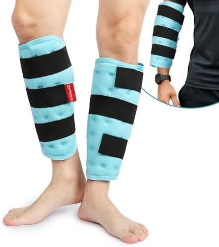 Comfytemp Calf Shin Splint Ice Packs for Injury Reusable Gel Leg Elbow Wrap by Comfytemp