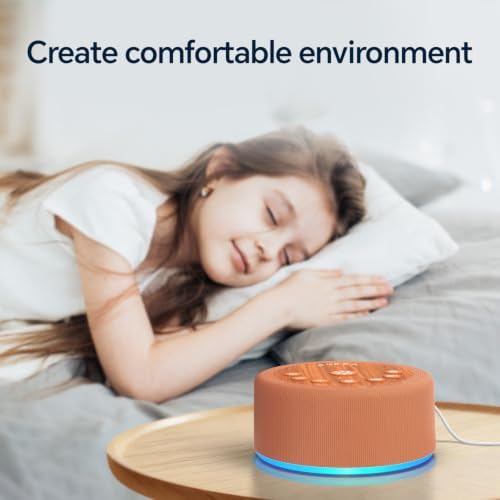 Sleep Sound Machine White Noise Machine with 30 Non Looping Sounds 12 Night light Colors with 5 Timers 36 Adjustable Volume Memory Function Brown Noise Machine for Baby kid Adult & Home Nursery Travel - Image 6