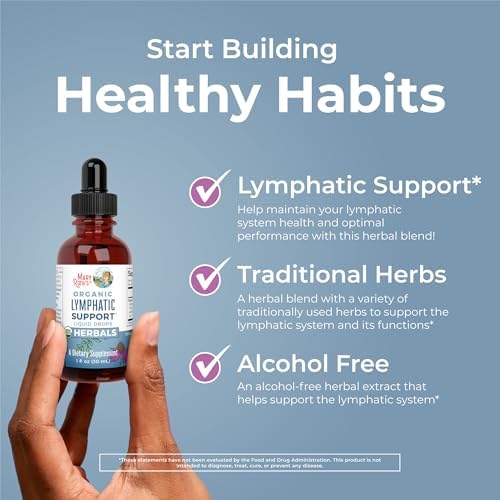 MARYRUTH'S Lymphatic Support Liquid Drops USDA Organic | Herbal Blend with Echinacea & Elderberry | Blue Vervain | Vegan | Alcohol-Free | Non-GMO | 30 Servings (Pack of 2) - Image 5