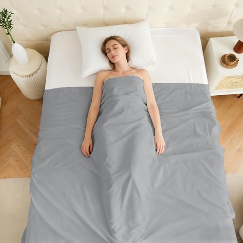 Twin Flat Sheet Only, 1 Pack Top Bed Sheets, Soft Breathable Brushed Microfiber Color-Coded Label Threads, (66"x96",Light Gray) - Image 7