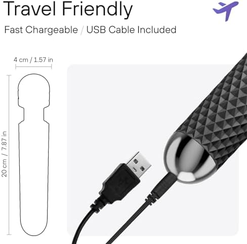 bed geek Handheld Cordless Personal Wand Massager – Waterproof, USB Rechargeable, 20 Vibration Patterns, 8 Speeds, Memory Feature, Skin-Soft Silicone for Ultimate Relaxation Tool - Image 6