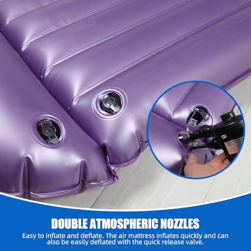 Nuru Massage Mattress Inflatable 88" X 48" - 6in Thick Airbed for Couples, Nuru Massage Air Mattress with Electric Air Pump, Easy-Wipe PVC (400lbs Capacity) - Image 3