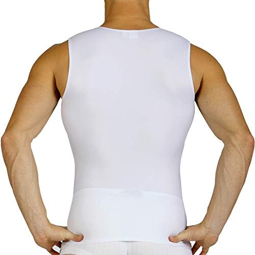 Insta Slim Mens Compression Sleeveless V Neck Muscle Shirt- Slimming Body Shaper Undershirt - Image 4