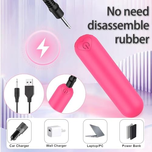 Mini Handheld Electric Back Massager Waterproof Quite Massager, Portable Massager for Back Neck Shoulder Body,Rose Red - Image 2